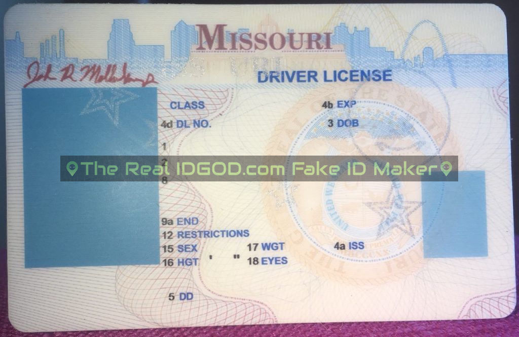  Blank Missouri Drivers License Template 