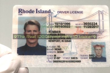 Rhode Island fake id card.