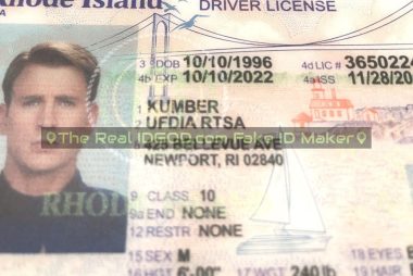 Rhode Island fake id card.