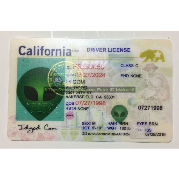 California fake id card.