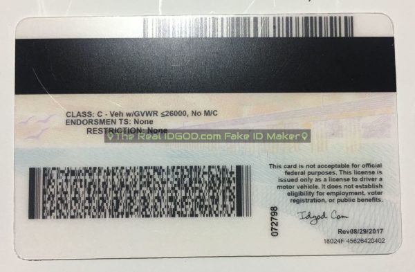 California scannable fake id.
