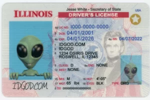Illinois fake id card.