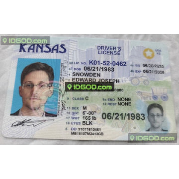 Kansas fake id card.