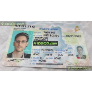 Maine fake id card.