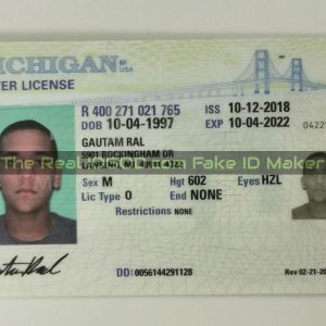 Michigan fake id card made by IDGod