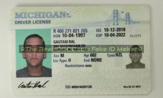 Michigan fake id card made by IDGod