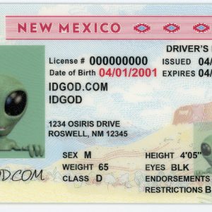 New Mexiico fake id card.