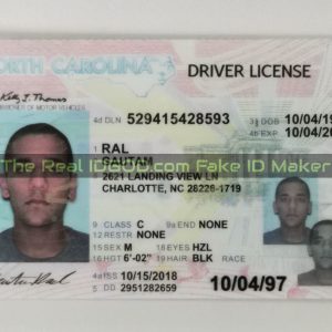 North Carolina fake id card made by IDGod
