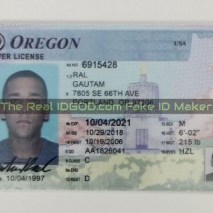 Oregon fake id card made by IDGod