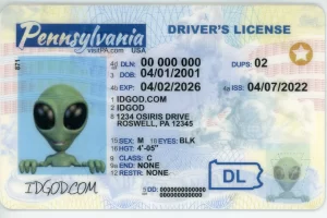 Pennsylvania fake id card.
