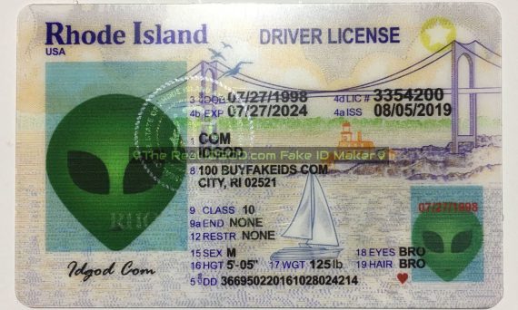 Rhode Island fake id card made by Idgod