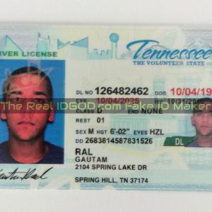 Tennessee fake id card made by IDGod