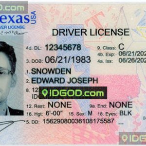 Texas fake id card