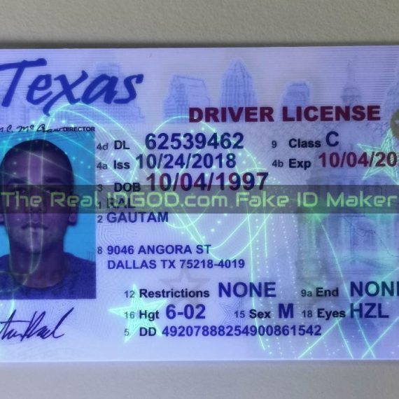 Texas Fake ID | Buy premium scannable fake ids by IDGod