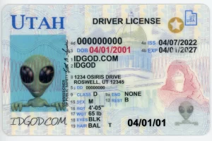 Utah fake id card.