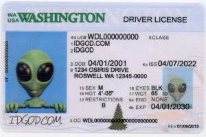 Washington fake id card.