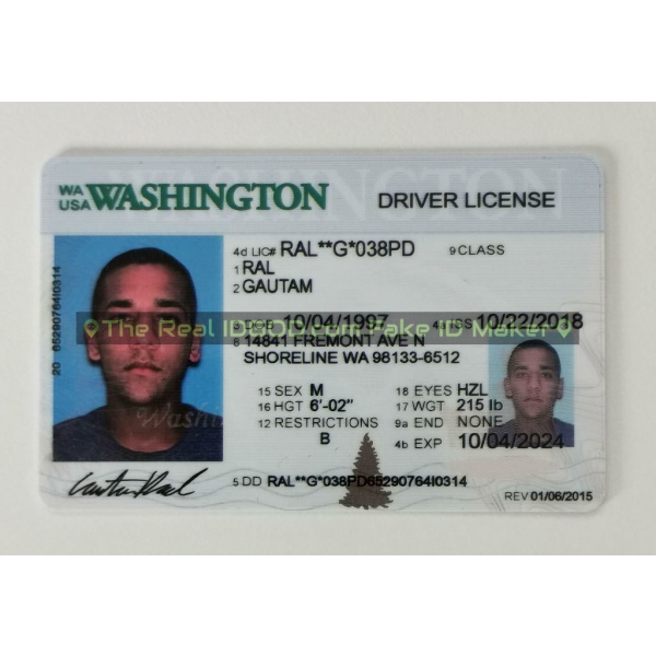 Washington fake id card made by IDGod